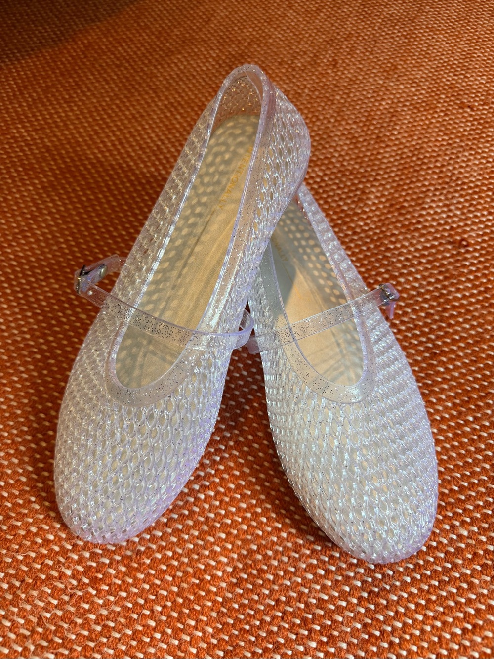 INTENTIONALLY BLANK Clear Iridescent Mary Jane Flats